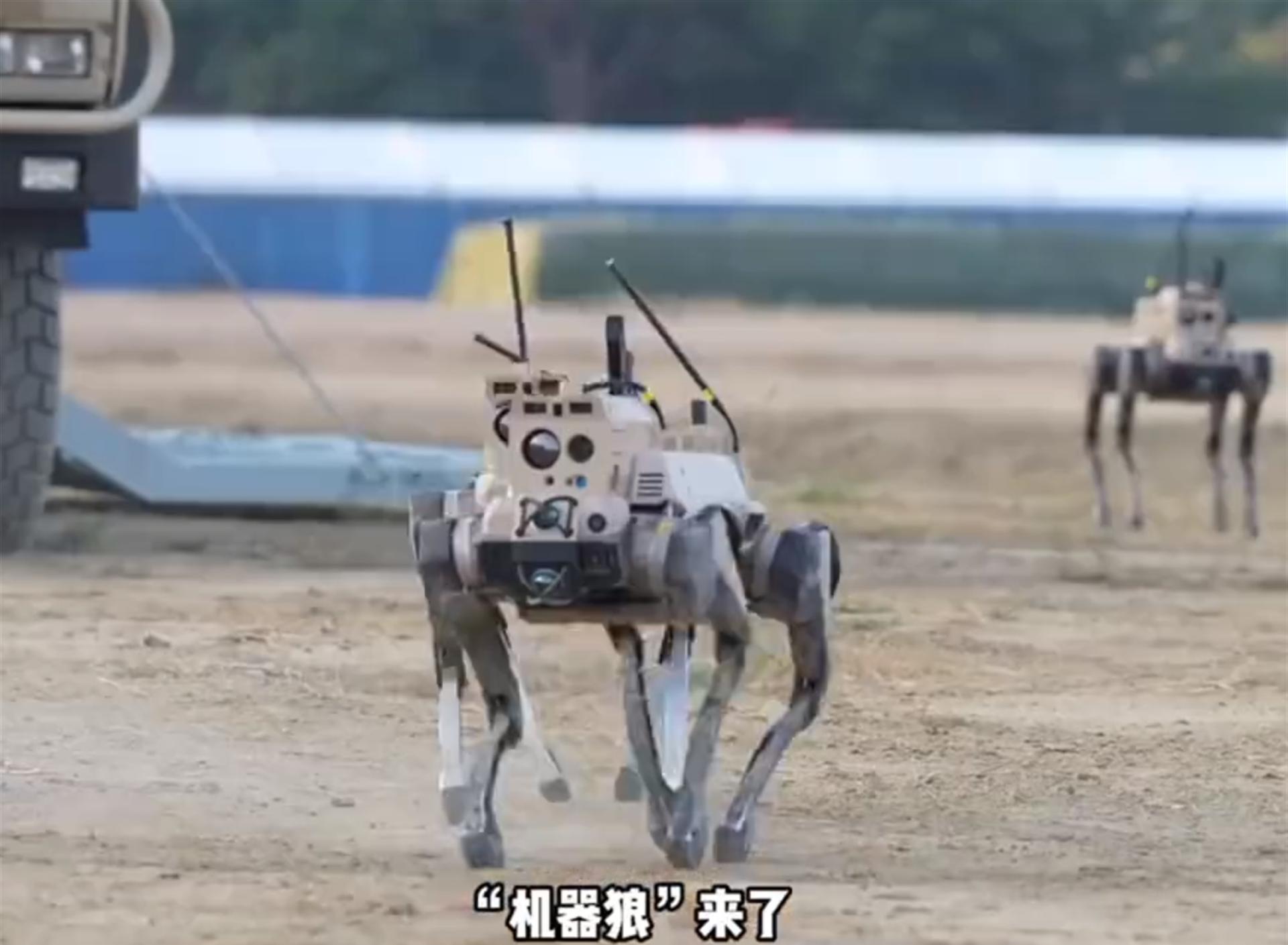 中国造机器狗灵活比心 亮相美国消费电子展